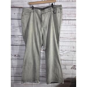 Michael Kors Women's 20W Plus Size Jean Gray Stretch Denim Straight Leg